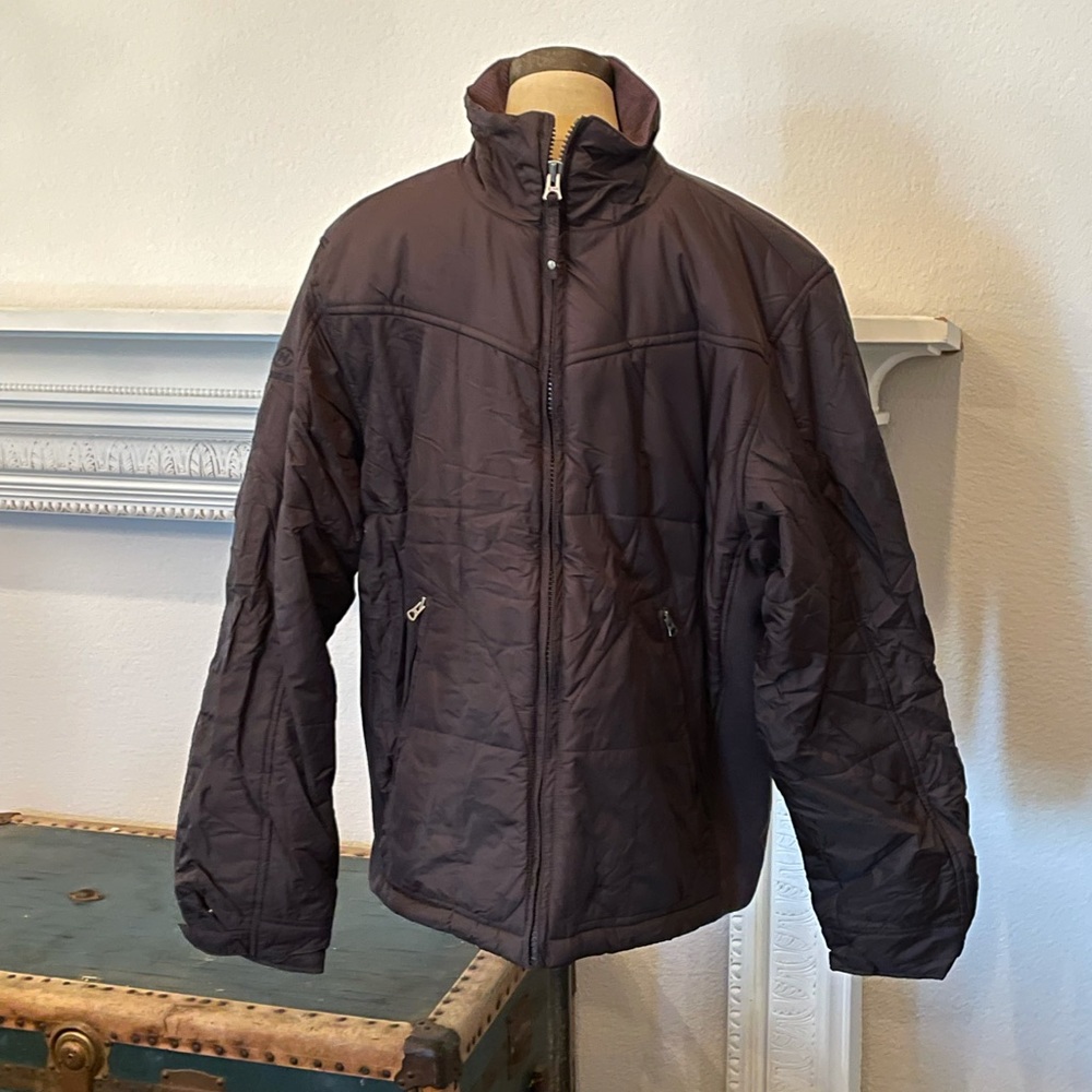 Nautica Jeans Brown Puffer Jacket Coat XL. -inv #10